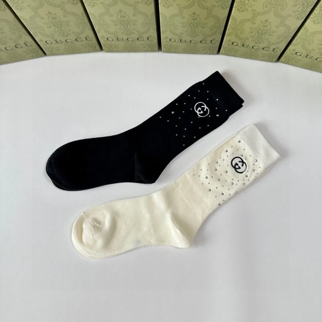 Gucci 黒白 水晶付きソックス - 画像 (3)