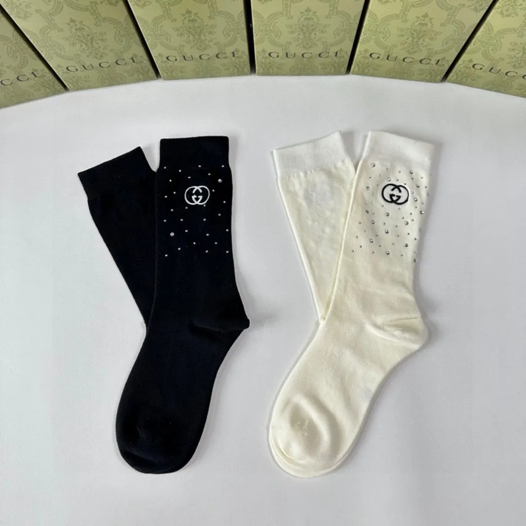 Gucci 黒白 水晶付きソックス - 画像 (6)