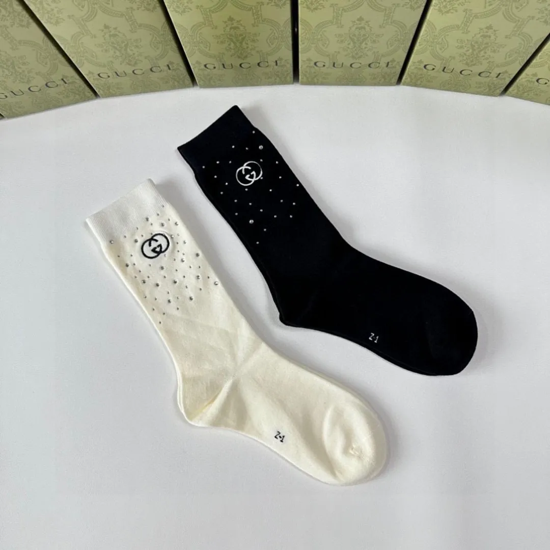 Gucci 黒白 水晶付きソックス - 画像 (10)