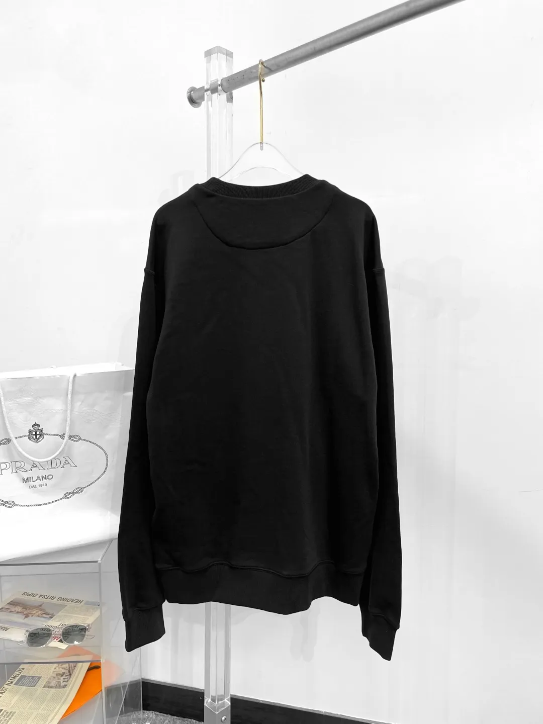 プラダ 黒色ラウンドネックスウェット - 画像 (3)