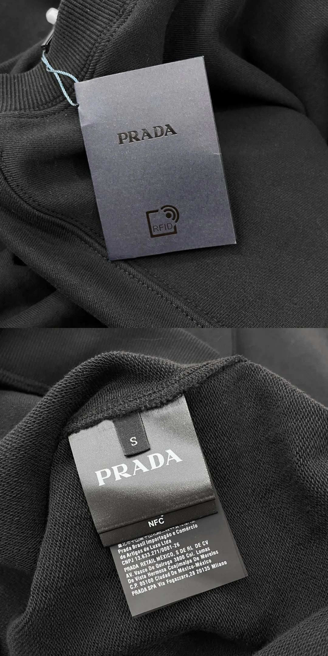 プラダ 黒色ラウンドネックスウェット - 画像 (9)