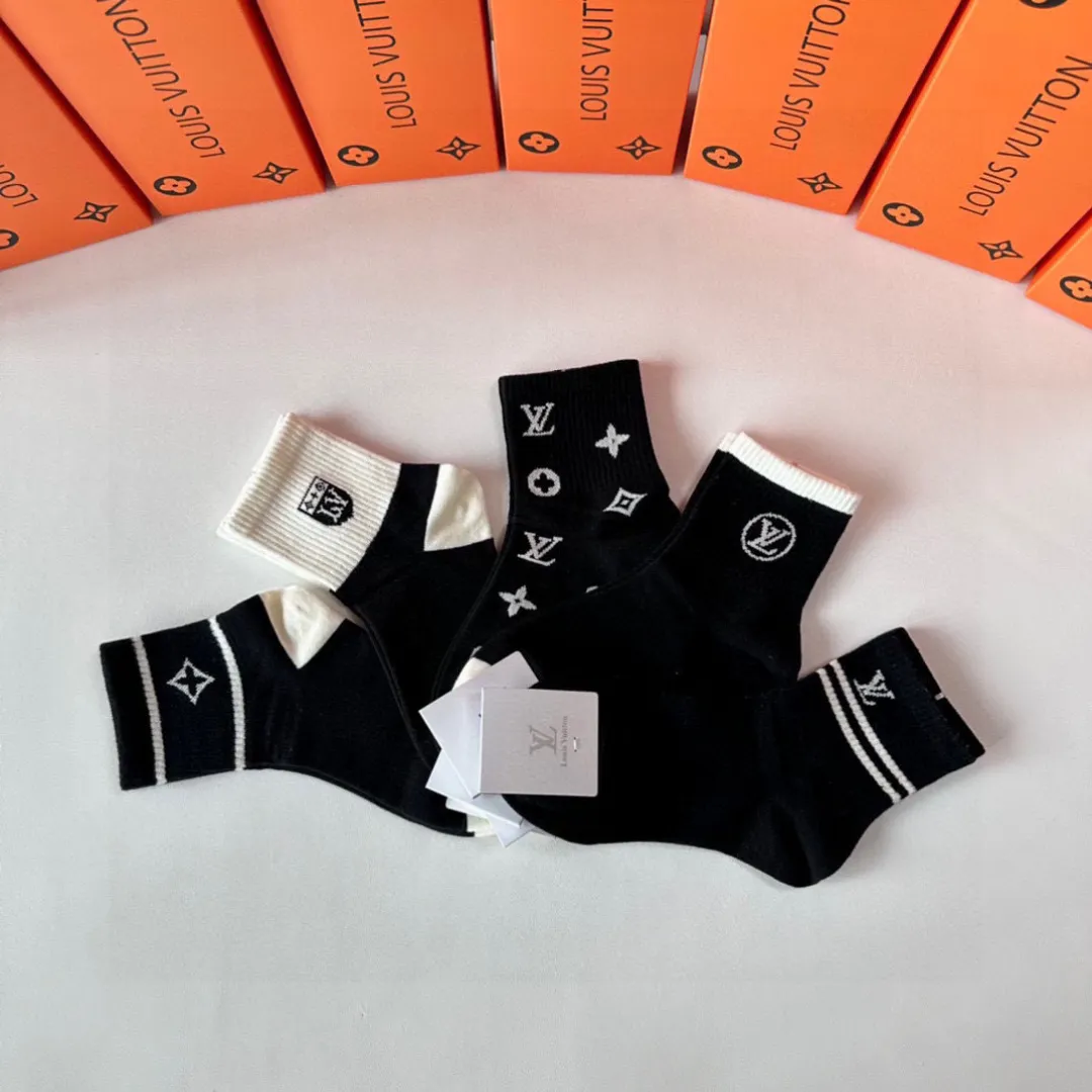 Louis Vuitton黒中長筒ソックス5本セット - 画像 (6)