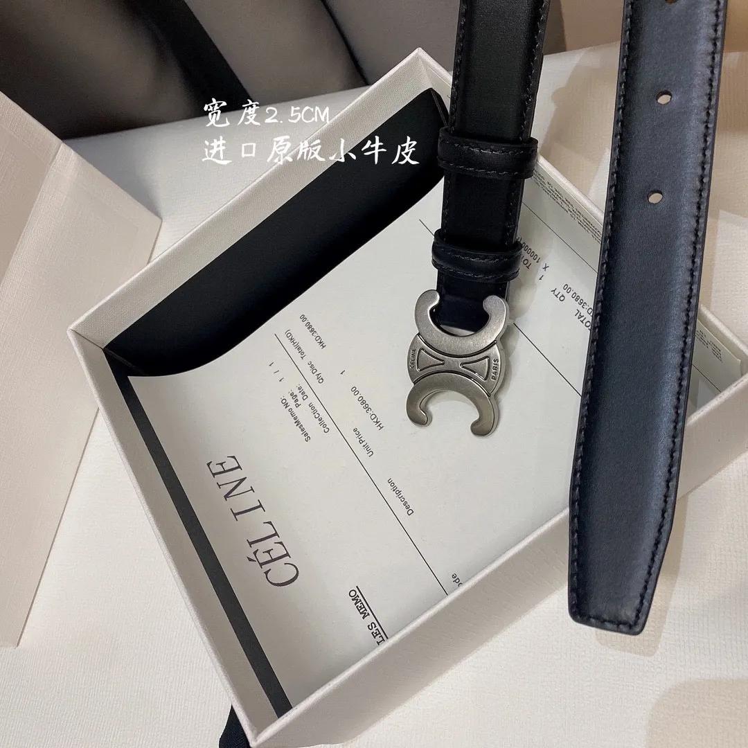 CELINE 黒色 ベルト 2.5CM - 画像 (5)