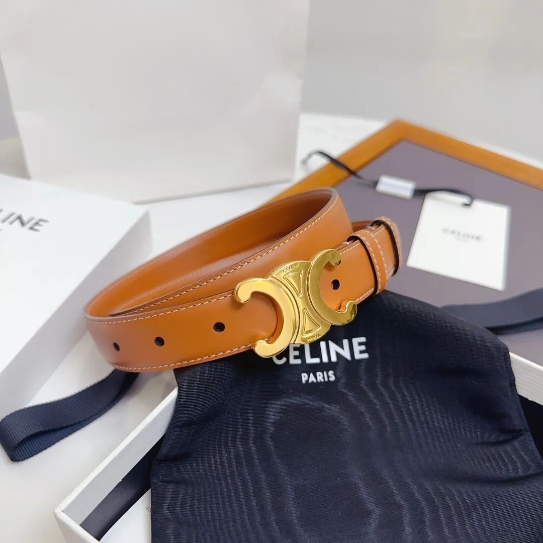 CELINE ベルト25mm 茶色 - 画像 (3)