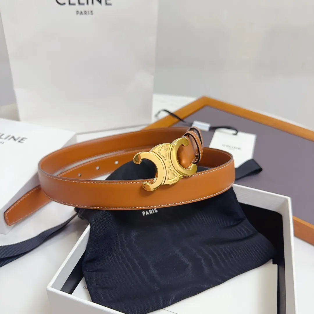 CELINE ベルト25mm 茶色 - 画像 (4)