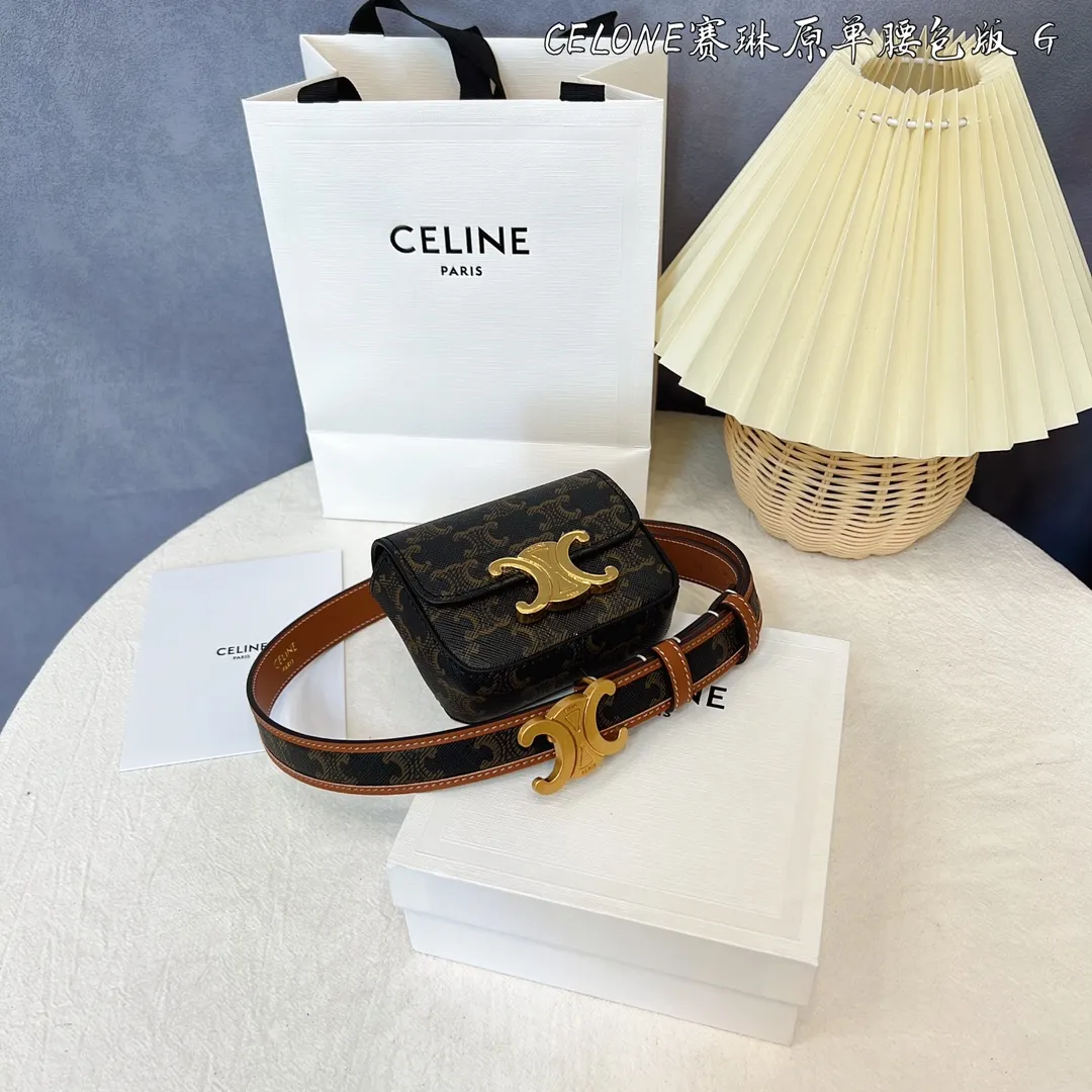 CELINE オリジナルウエストポーチセット ブラウン