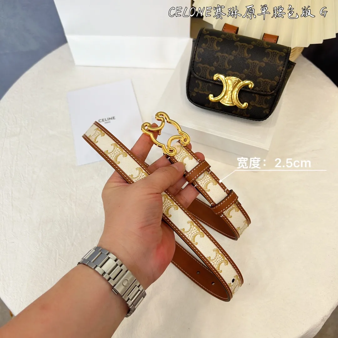 CELINE パリ オリジナルウエストポーチ2点セット 白 - 画像 (6)