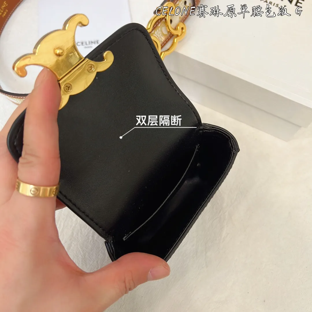 CELINE パリ オリジナルウエストポーチ2点セット 白 - 画像 (10)