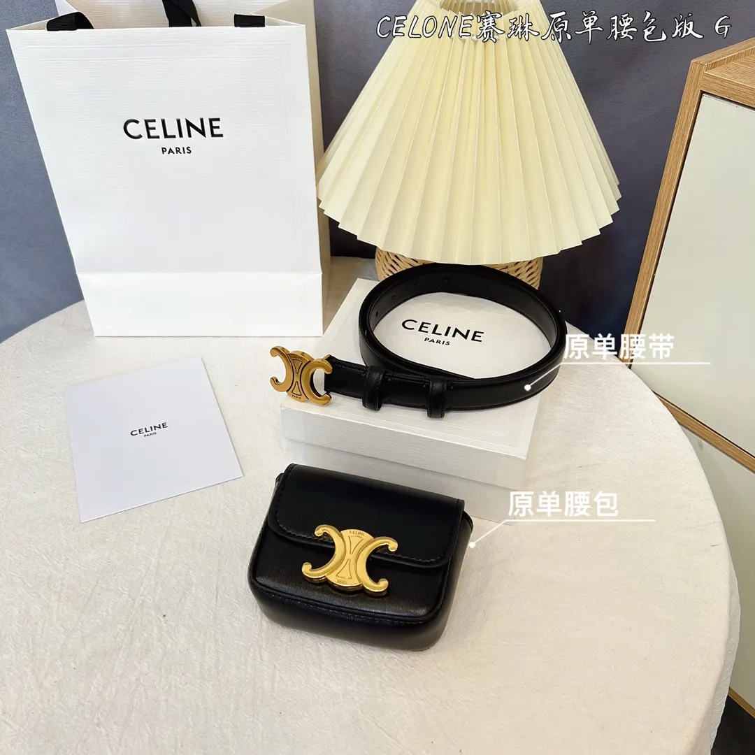 CELINE パリ ブラック 2点セット ウエストポーチ - 画像 (3)