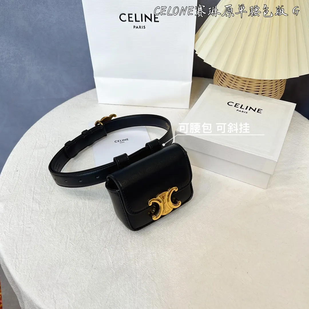 CELINE パリ ブラック 2点セット ウエストポーチ - 画像 (4)