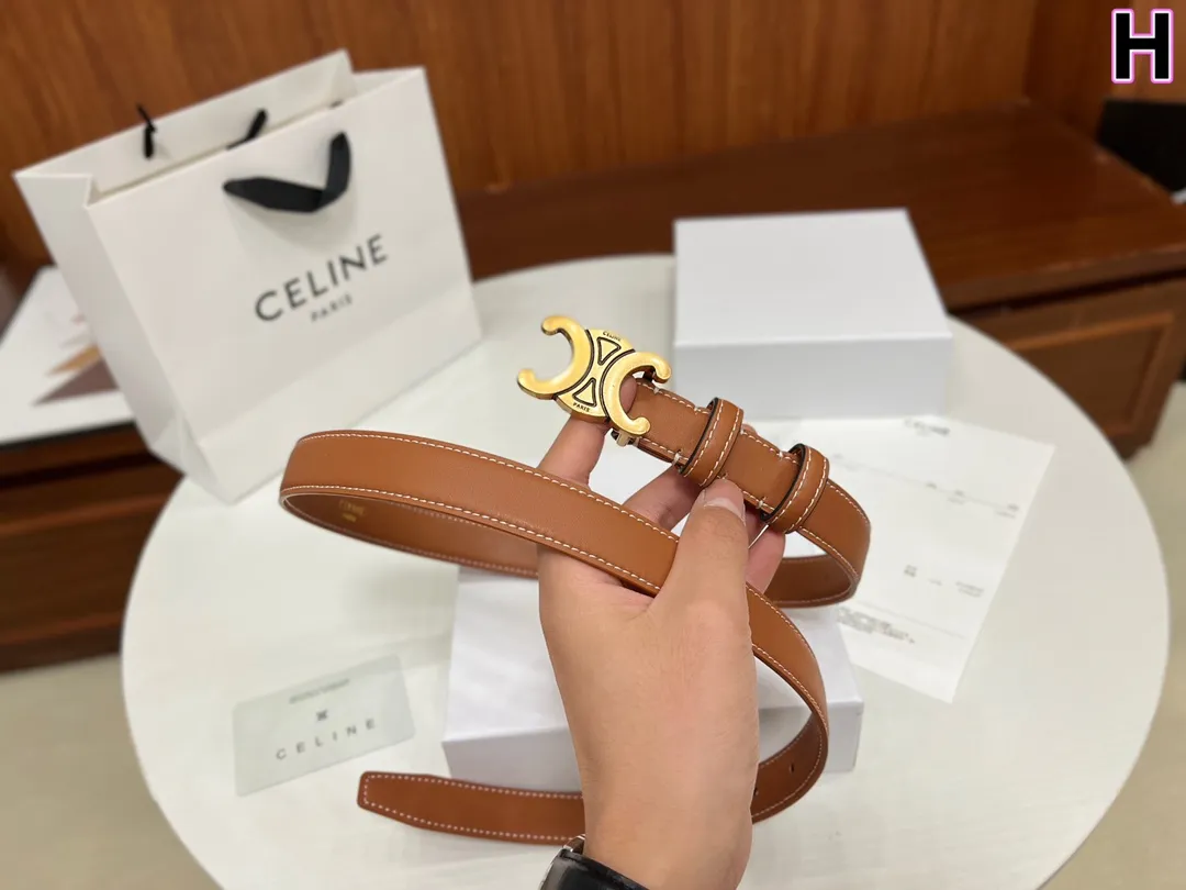 CELINE パリ レディースベルト ブラック&ブラウン - 画像 (5)