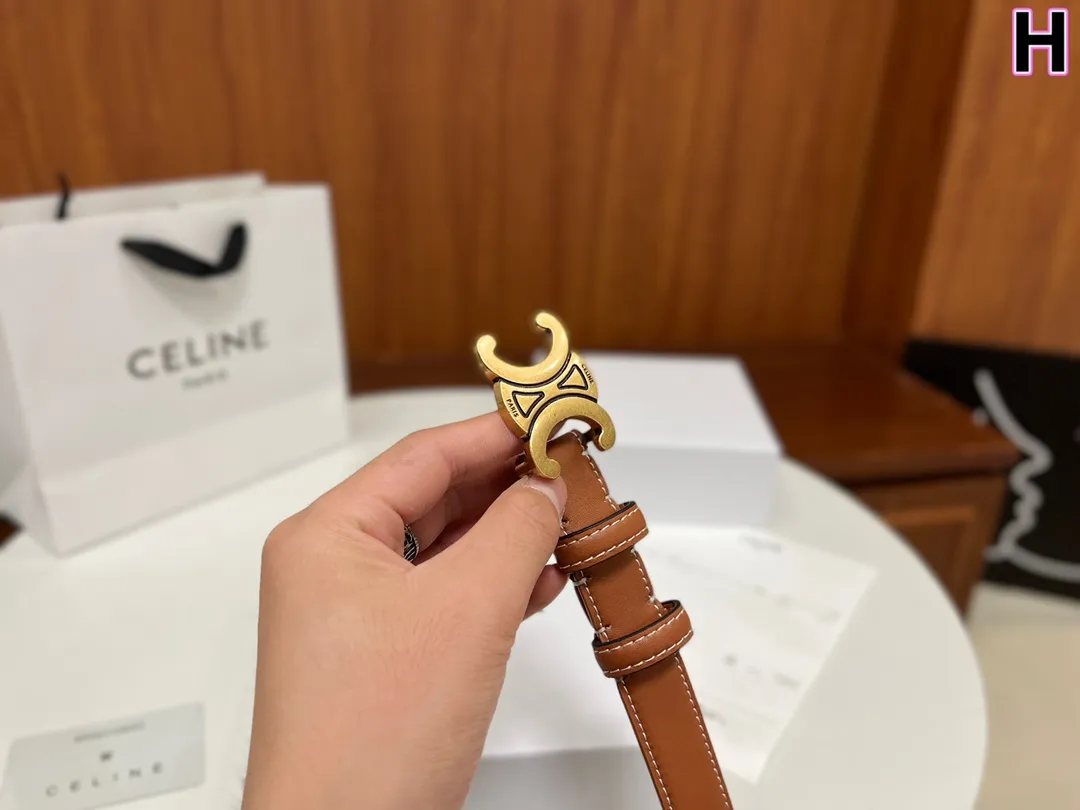 CELINE パリ レディースベルト ブラック&ブラウン - 画像 (7)