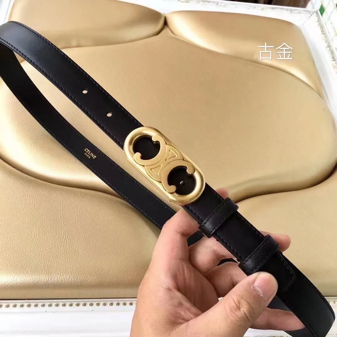 CELINE黒色ダブルフェイスベルト