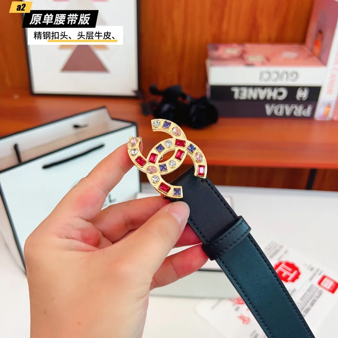 CHANEL 黒色 ダブルCC バuckle ベルト - 画像 (9)