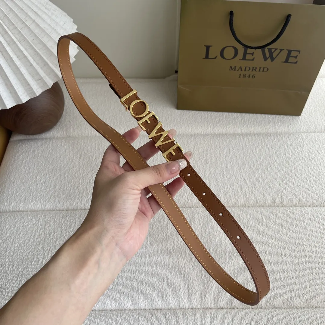 LOEWE 土黄色 スムースレザーベルト - 画像 (7)
