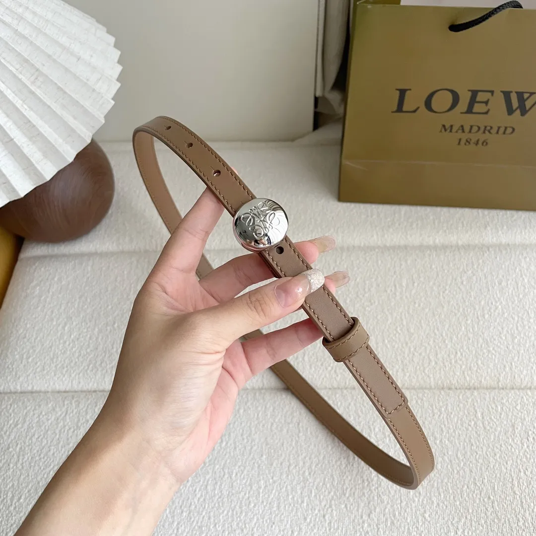 LOEWE新型なめらか牛革ベルトオークカラー1.5 cm - 画像 (6)