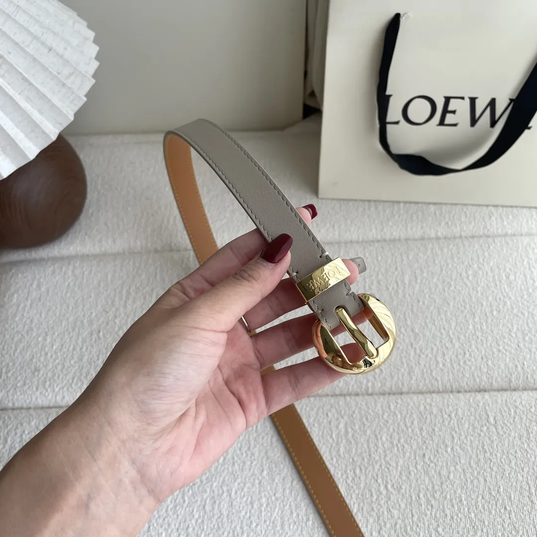 LOEWE Pebbleベルト暗沙色 2cm幅