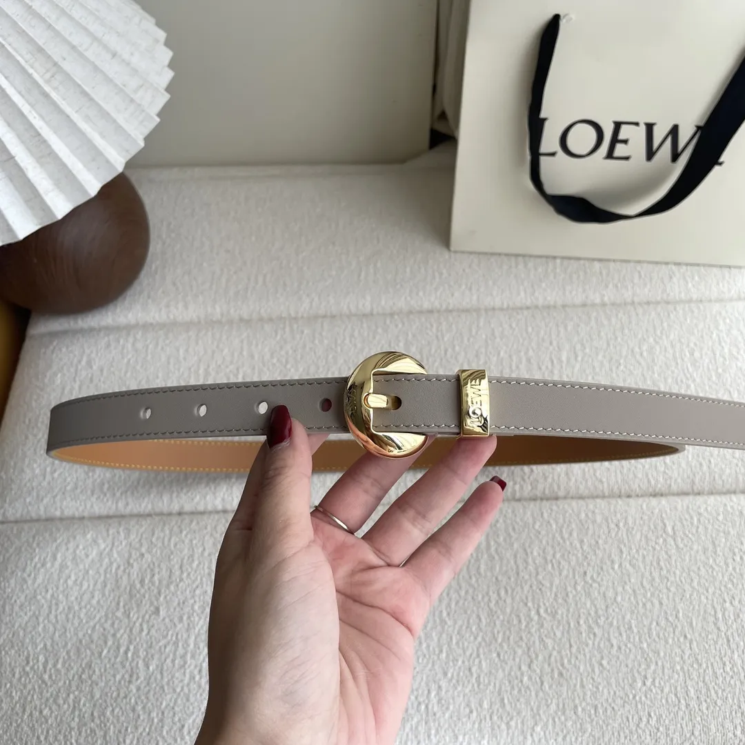 LOEWE Pebbleベルト暗沙色 2cm幅 - 画像 (5)