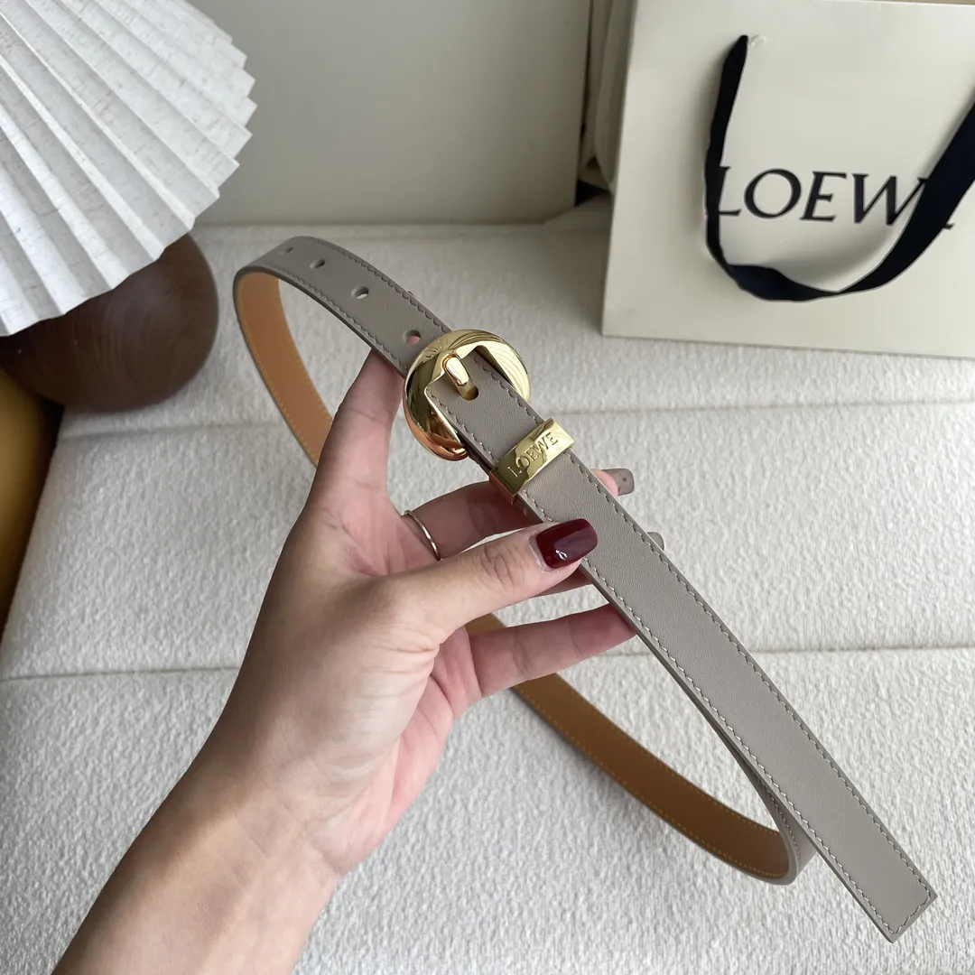 LOEWE Pebbleベルト暗沙色 2cm幅 - 画像 (6)