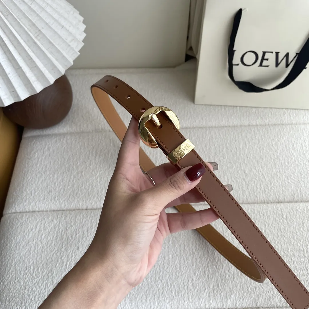 LOEWE Pebbleベルト 土黄色 2cm幅 - 画像 (6)