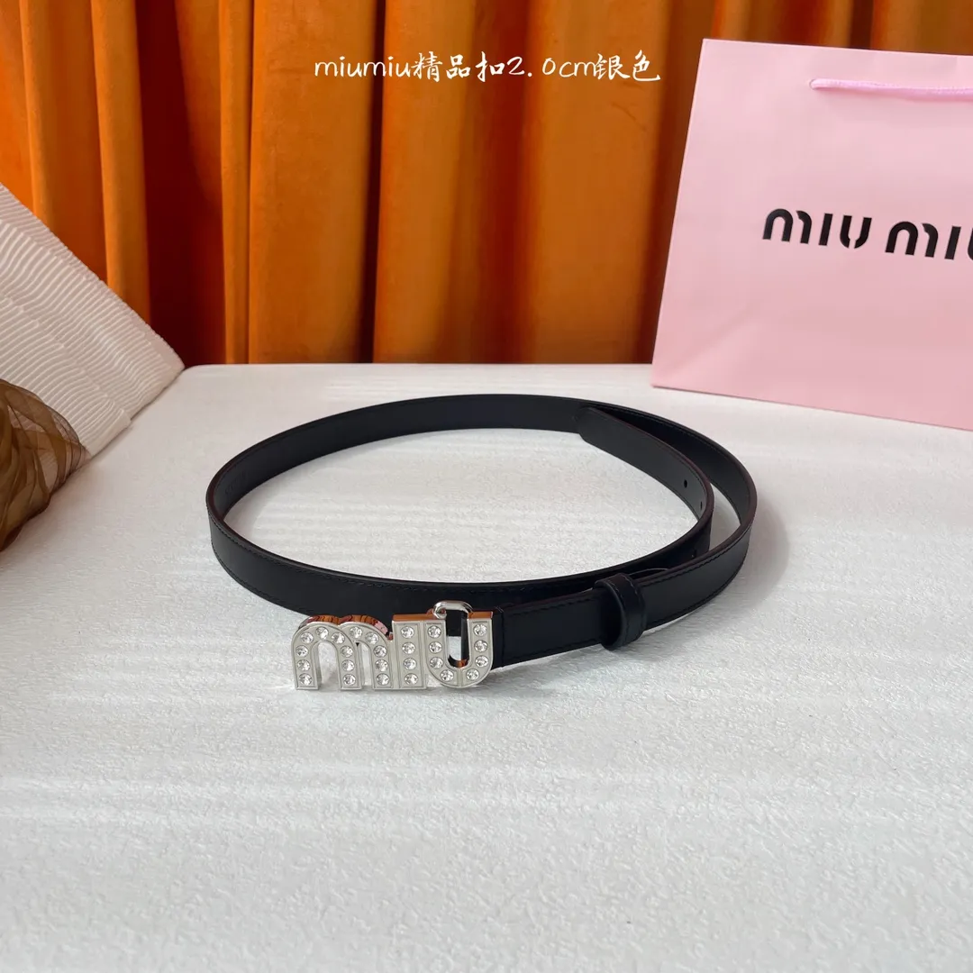 Miu Miu ブラック レザーベルト - 画像 (3)