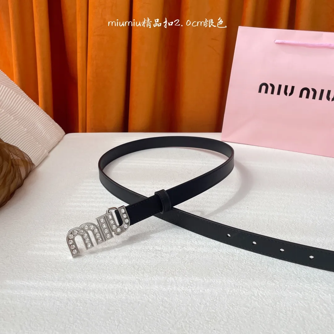 Miu Miu ブラック レザーベルト - 画像 (4)