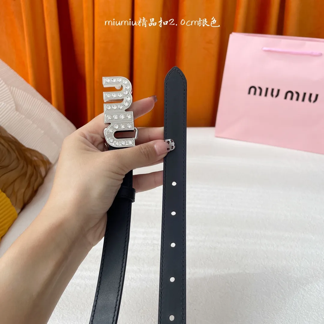 Miu Miu ブラック レザーベルト - 画像 (5)