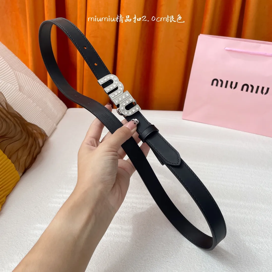 Miu Miu ブラック レザーベルト - 画像 (7)