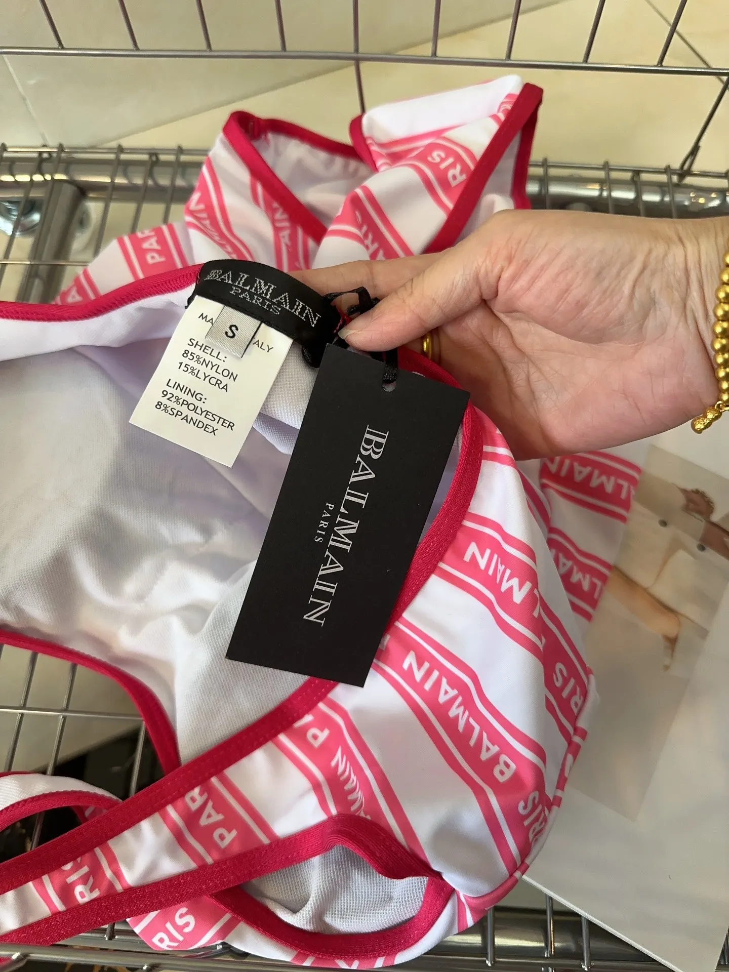 ピエールバルマン レッドストライプ ワンピース水着 - 画像 (10)