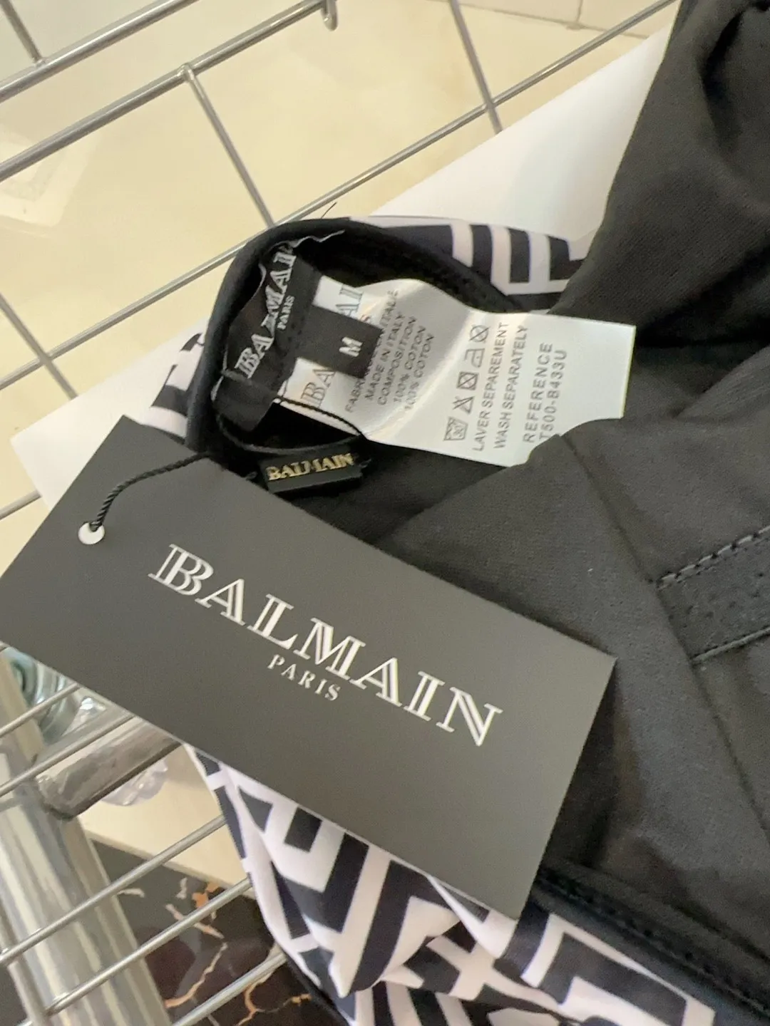 Balmain 水着 黒白パターンSMLサイズ - 画像 (8)
