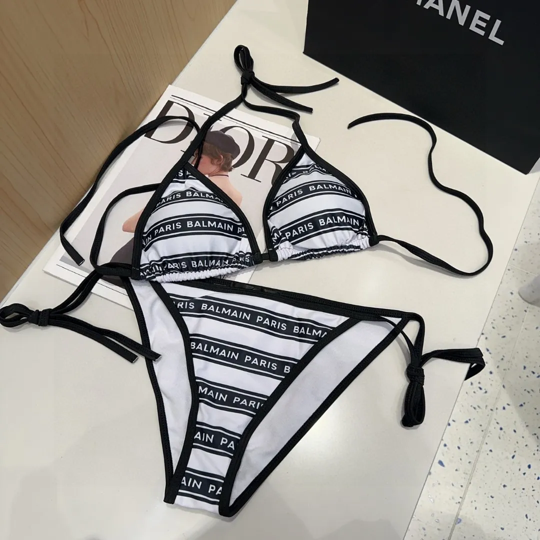 Balmain パリス バルマン ビキニ 白黒 ストライプ - 画像 (4)