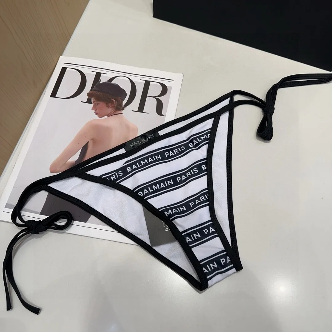 Balmain パリス バルマン ビキニ 白黒 ストライプ - 画像 (6)