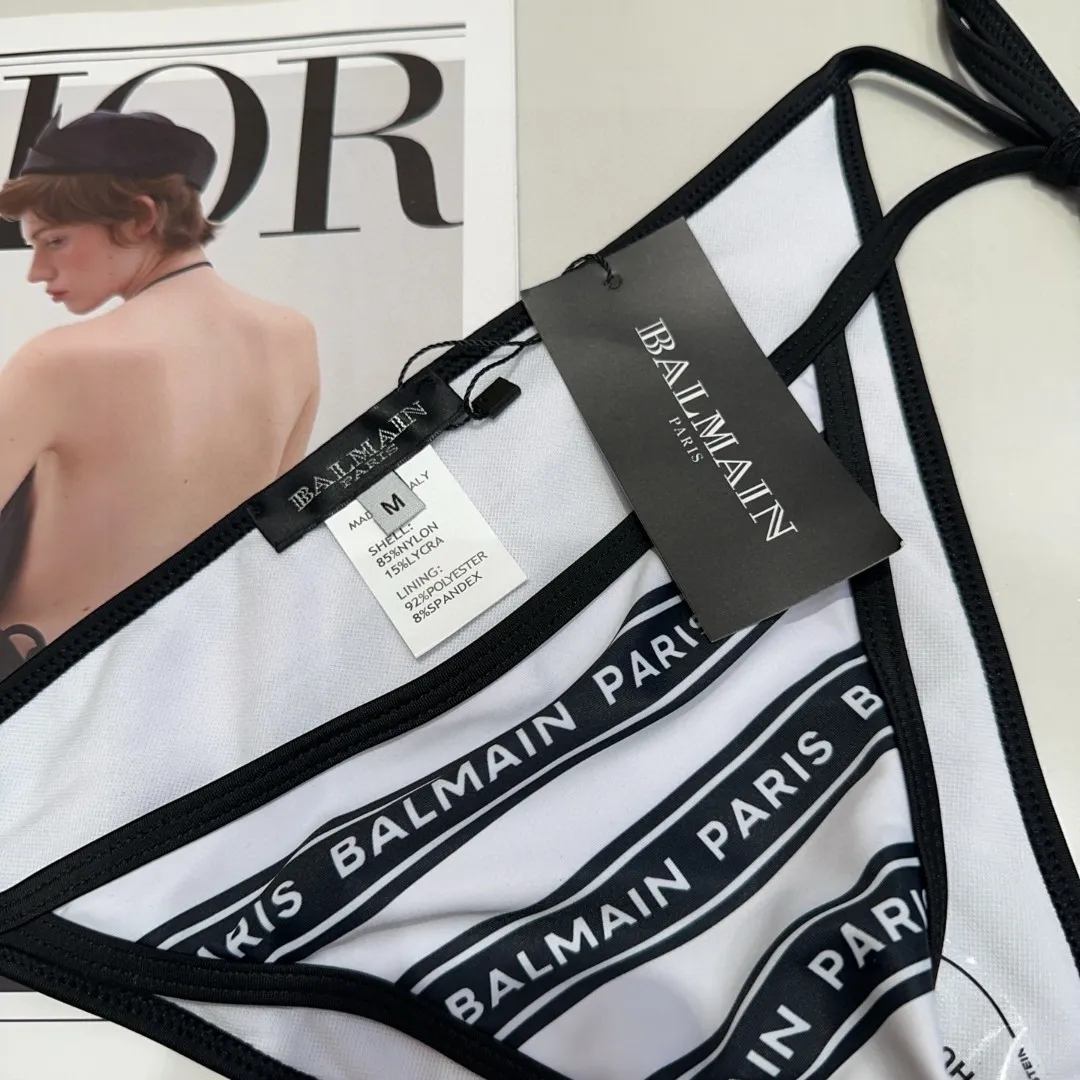 Balmain パリス バルマン ビキニ 白黒 ストライプ - 画像 (7)