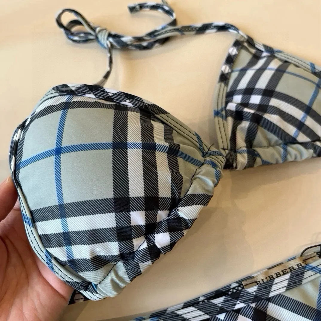BurberryクラシックチェックビキニブルーSMLXL - 画像 (4)