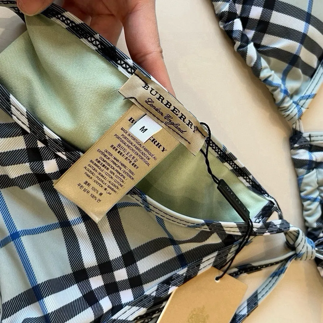 BurberryクラシックチェックビキニブルーSMLXL - 画像 (6)