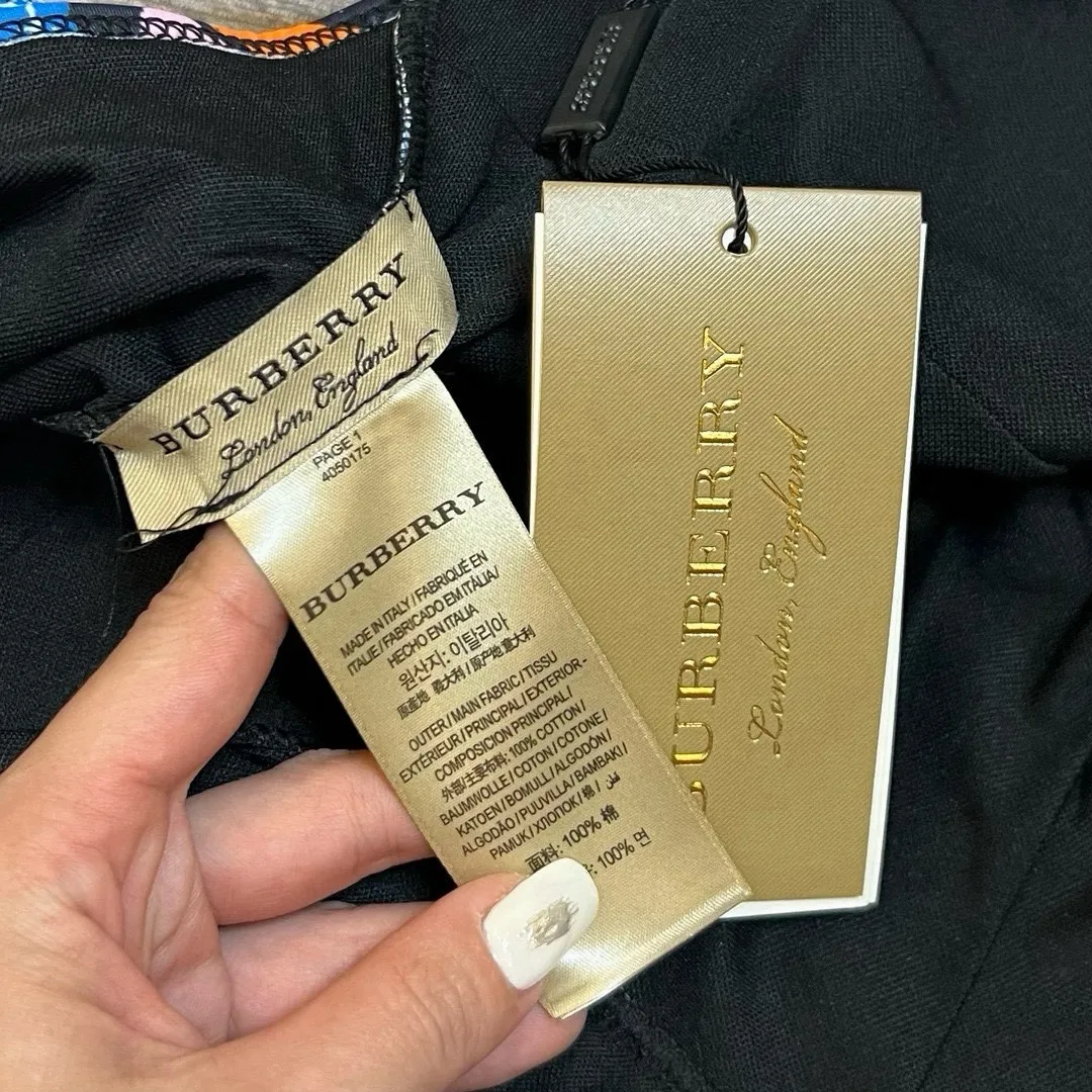 Burberry TB字母連体水着ブルーオレンジSMLXL - 画像 (8)