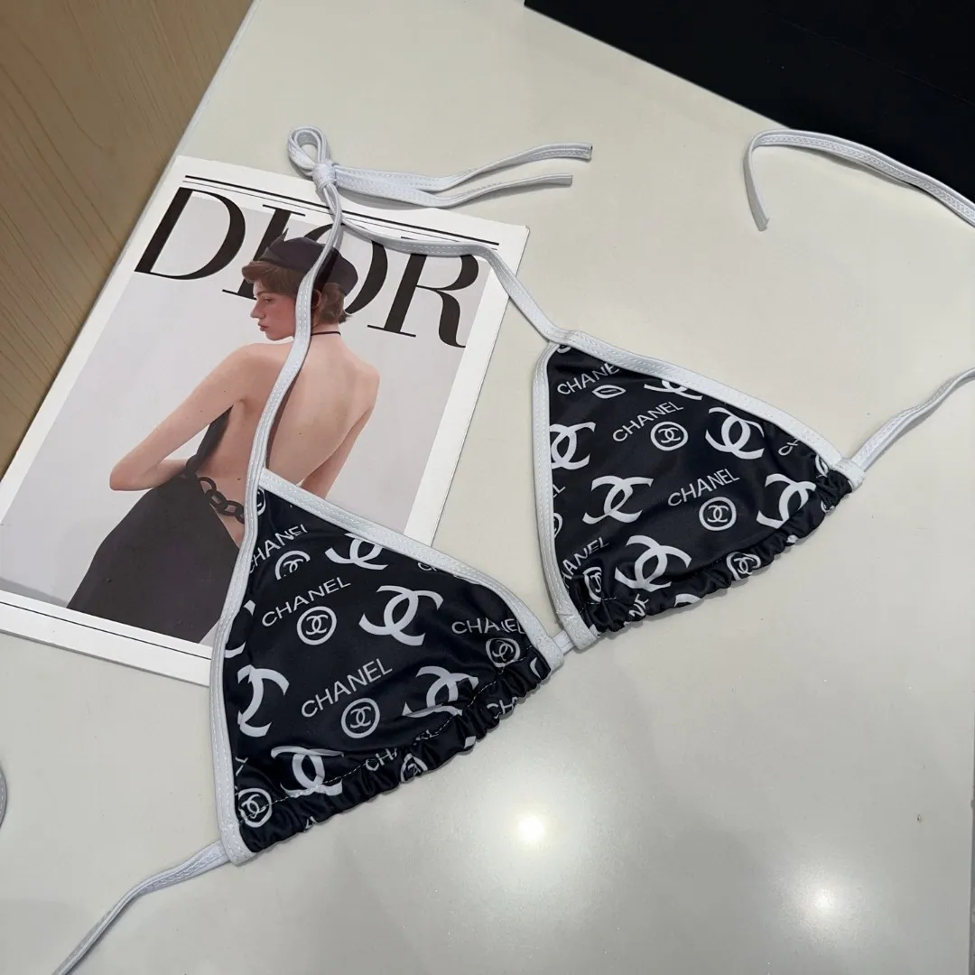 シャネル黒白ビキニセットSMLサイズ - 画像 (5)