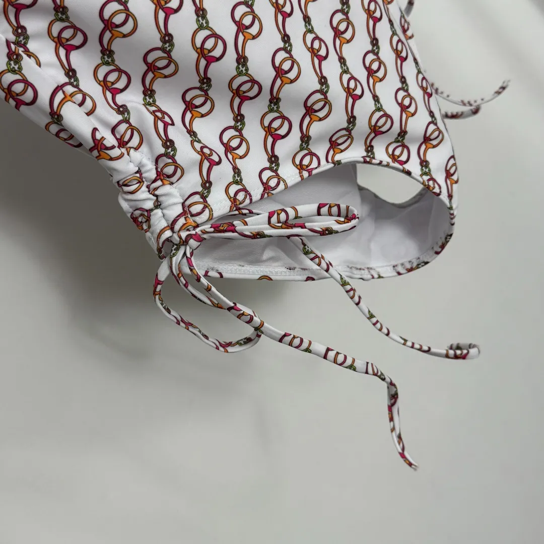 Gucci 新作チェーンプリント連体水着ホワイトブラックS-XL - 画像 (6)