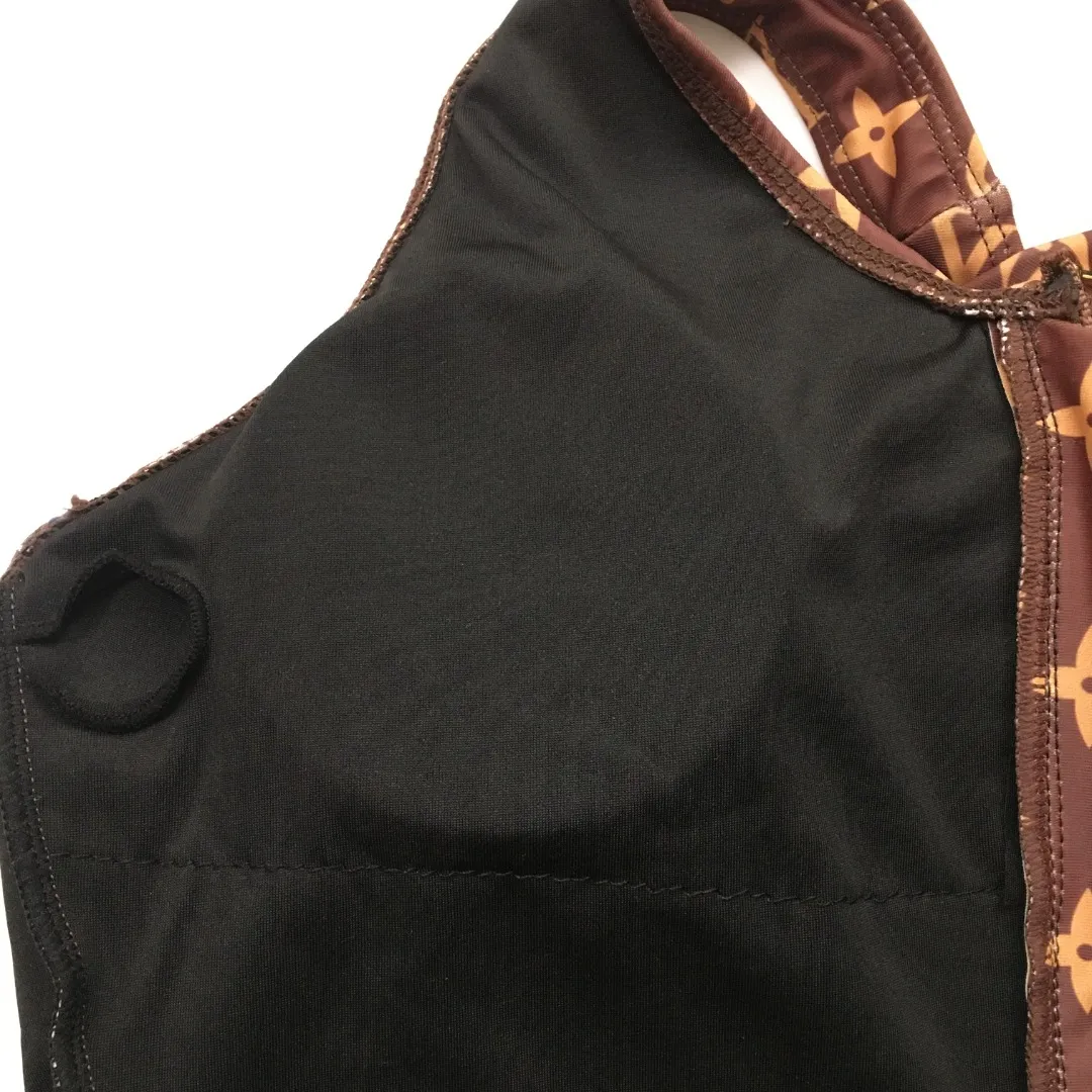 LOUIS VUITTON カフェ色 ロゴワンピース水着 - 画像 (9)