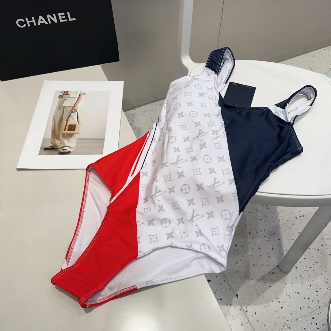 Louis Vuitton レッドホワイトブルースイムスーツ - 画像 (7)