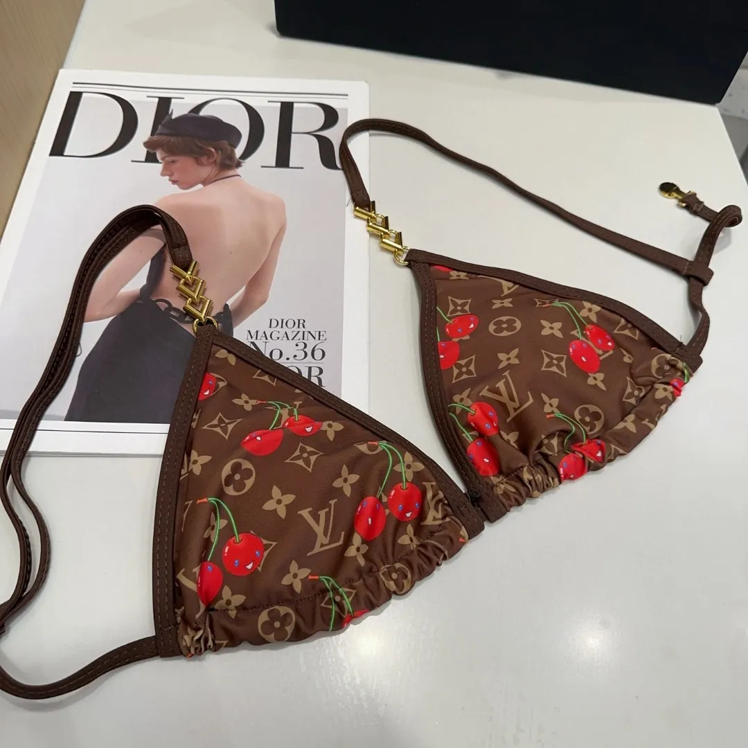 Louis Vuitton チェリープリントブラウンビキニ - 画像 (5)