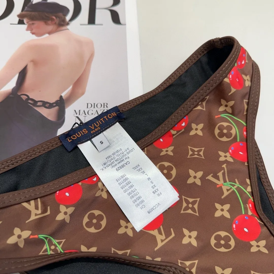 Louis Vuitton チェリープリントブラウンビキニ - 画像 (8)