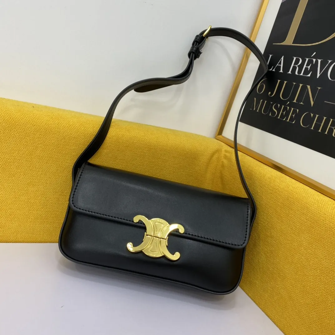セリーヌ2021LOGO黒色クラシックボックスバッグ