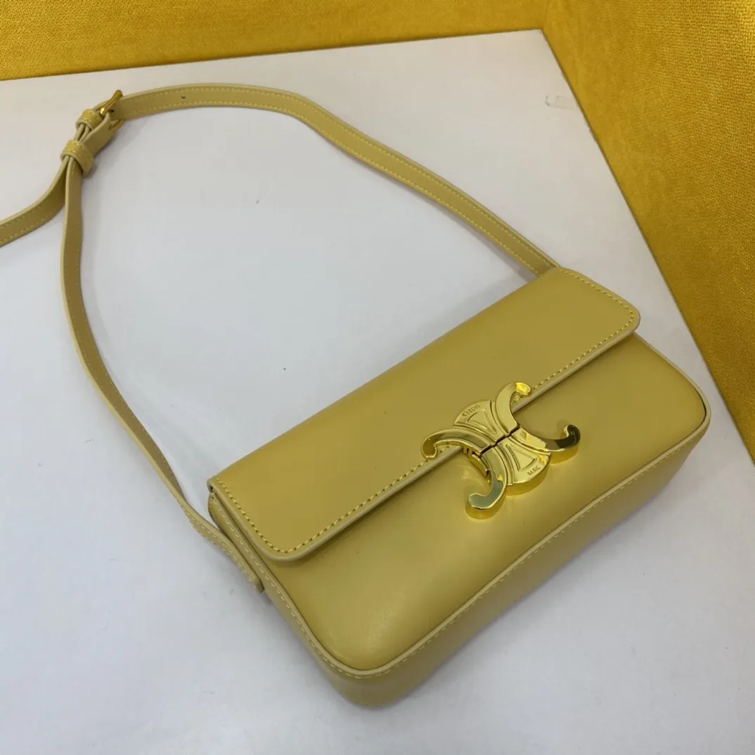 CELINE 2021 LOGO 黄色 クラシックボックスバッグ - 画像 (3)