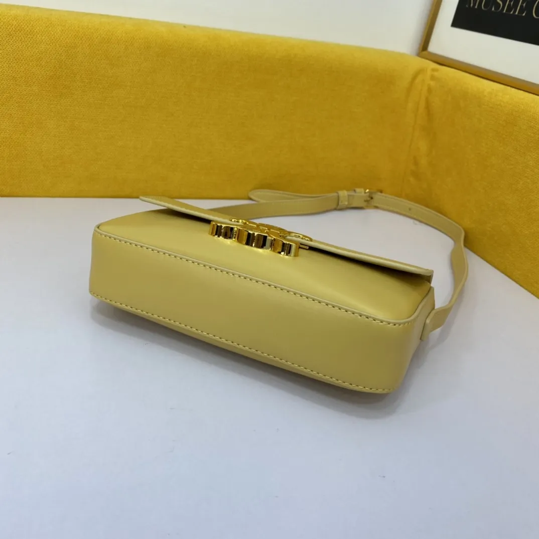 CELINE 2021 LOGO 黄色 クラシックボックスバッグ - 画像 (5)