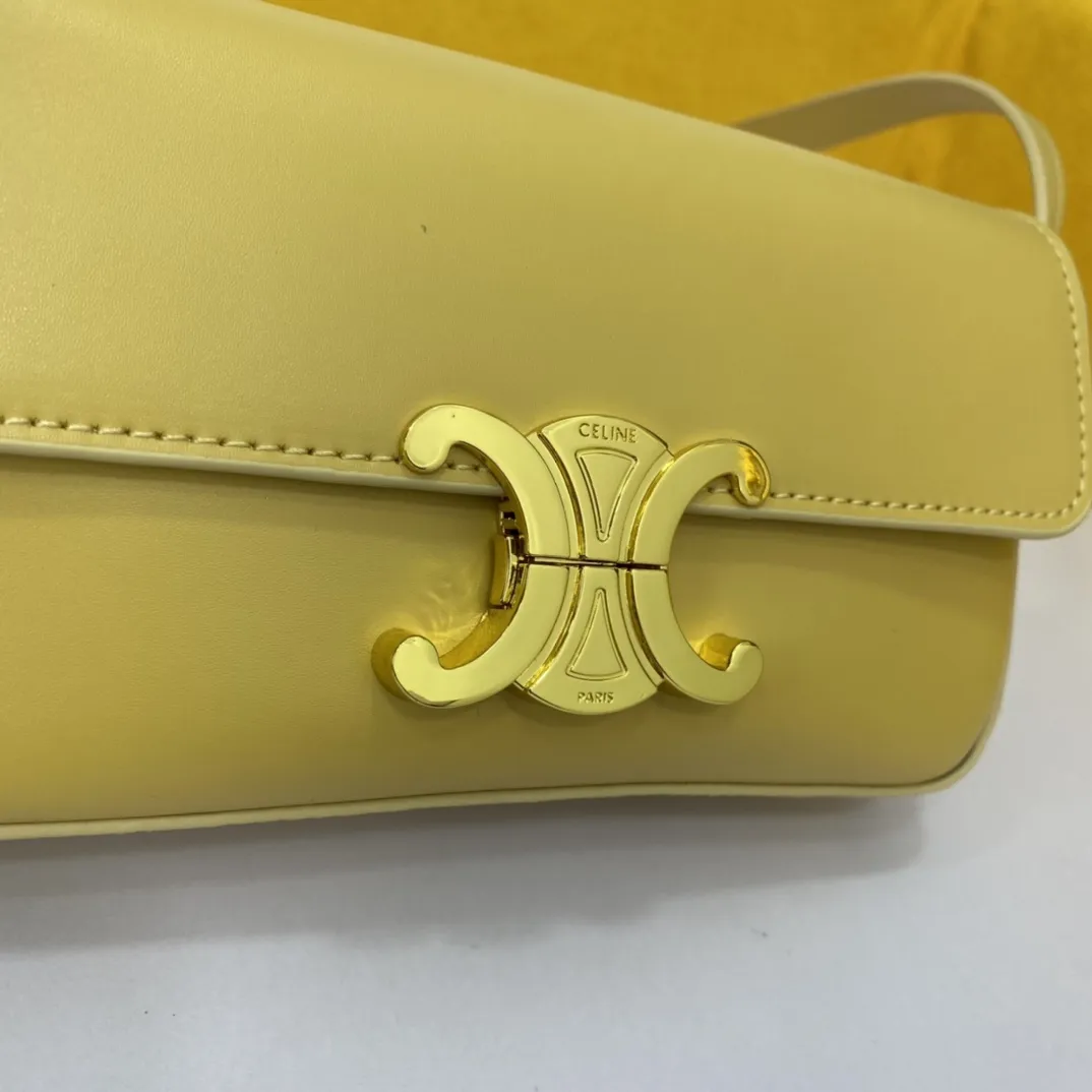 CELINE 2021 LOGO 黄色 クラシックボックスバッグ - 画像 (6)