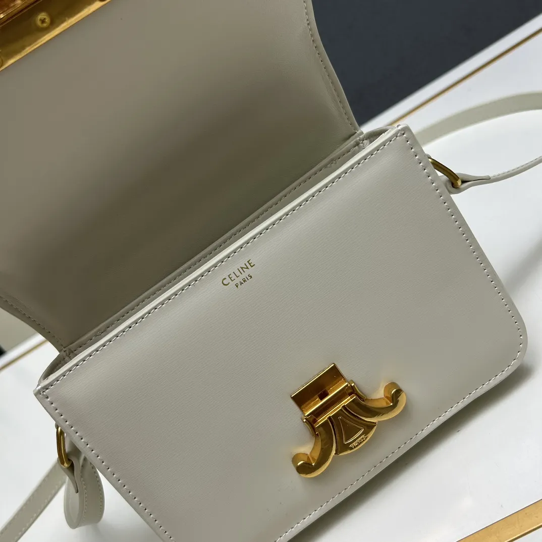 CELINE トリオンフ 小号 白 ショルダーバッグ - 画像 (9)