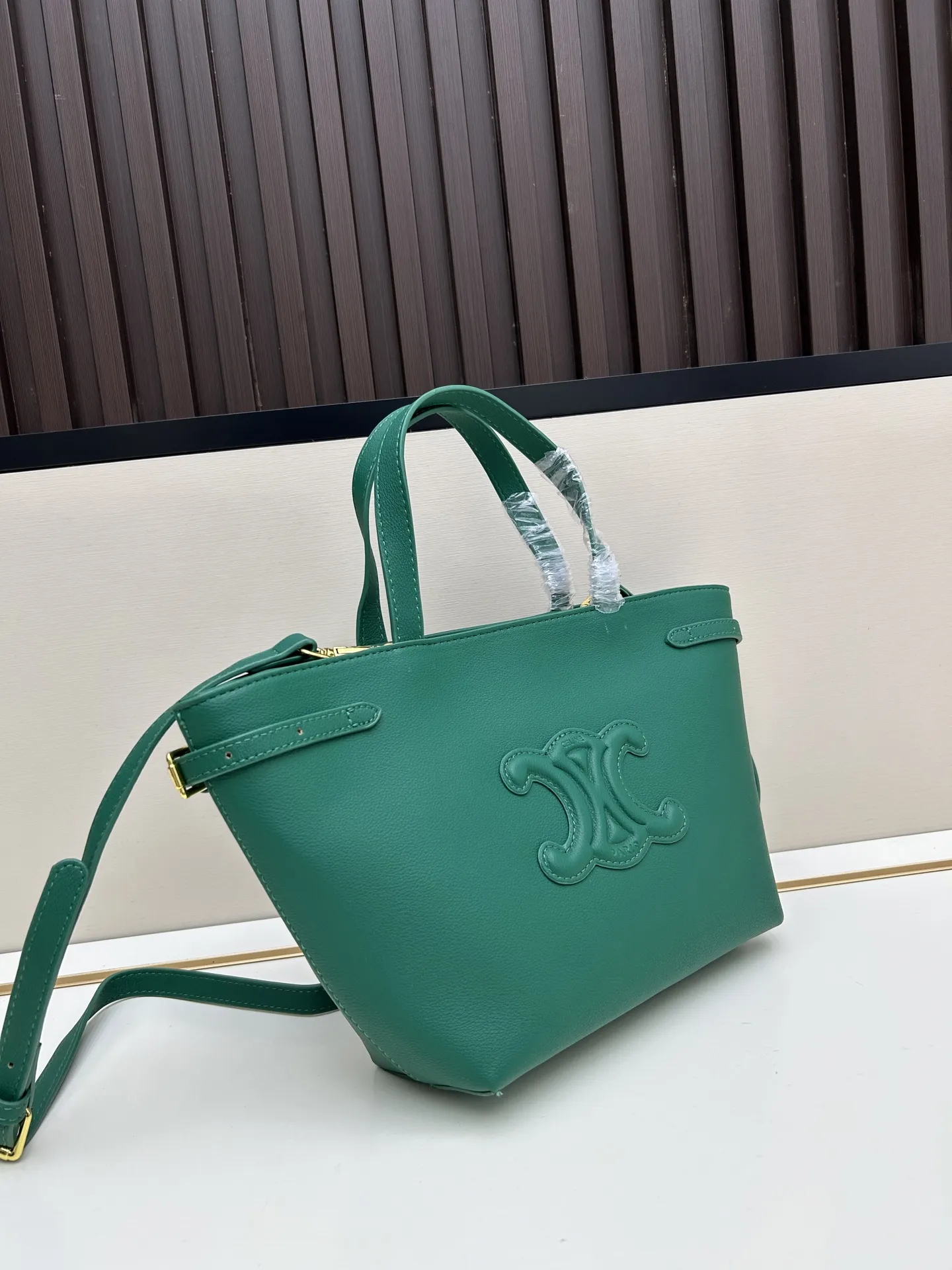 CELINE 凯旋托特包 グリーン 3022-1 - 画像 (3)