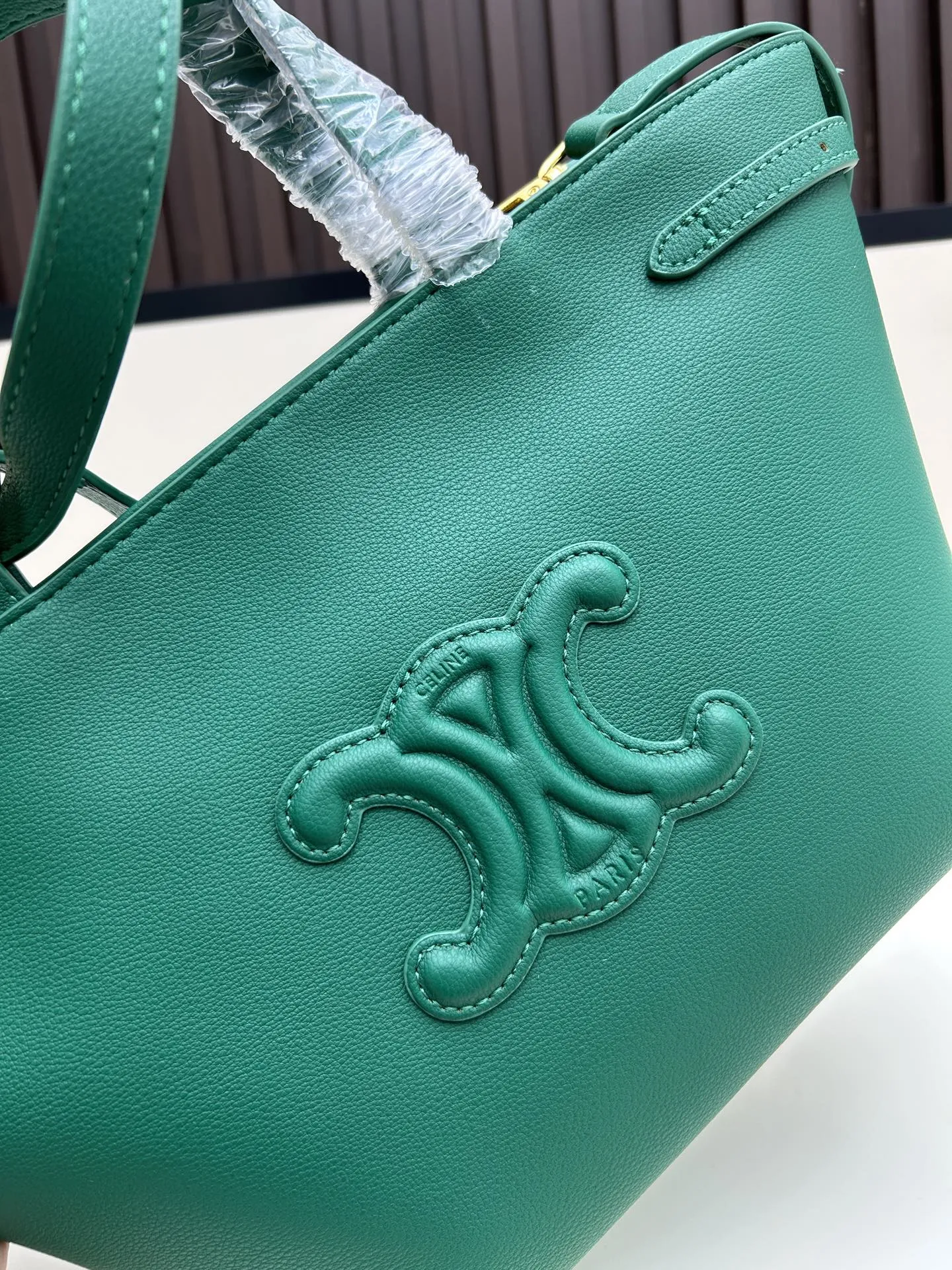 CELINE 凯旋托特包 グリーン 3022-1 - 画像 (6)