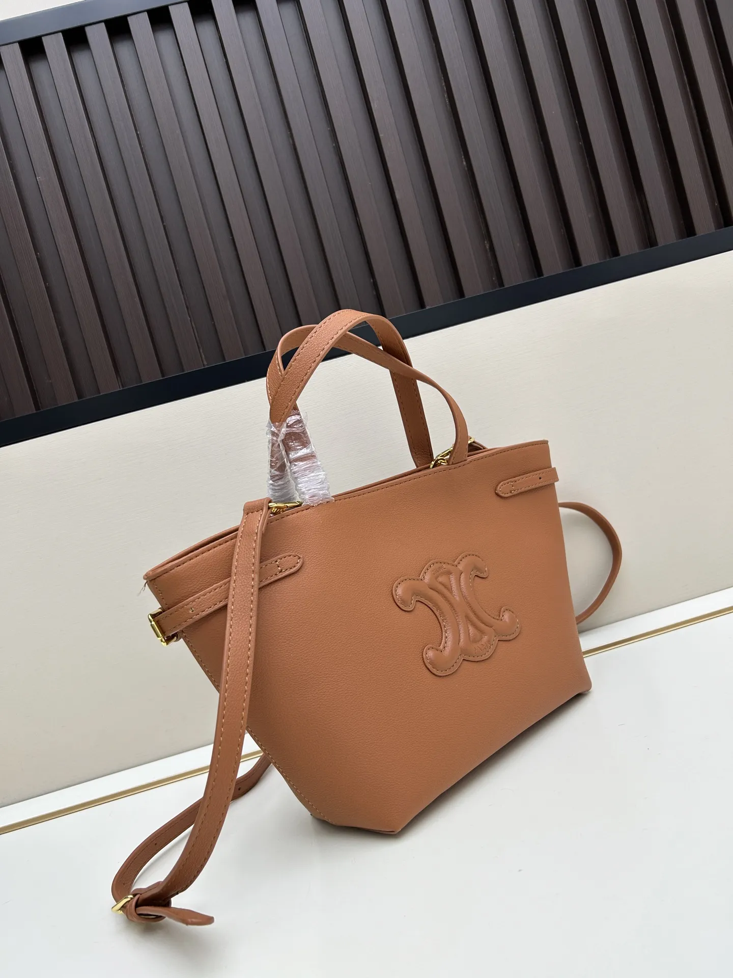 CELINE ケ旋トートバッグ 茶色 3022-1 - 画像 (3)